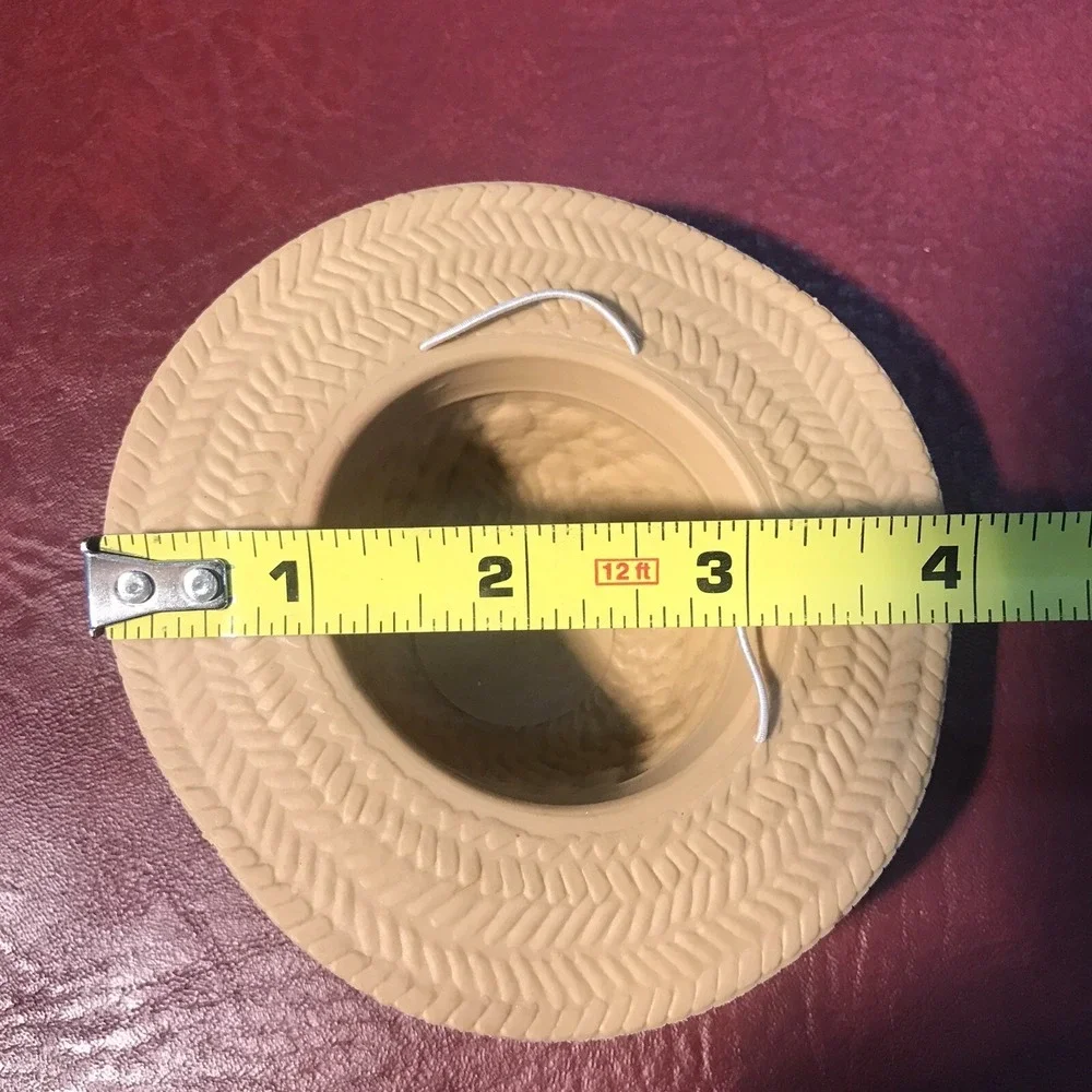 Furskins bear straw look hat Elastic straps